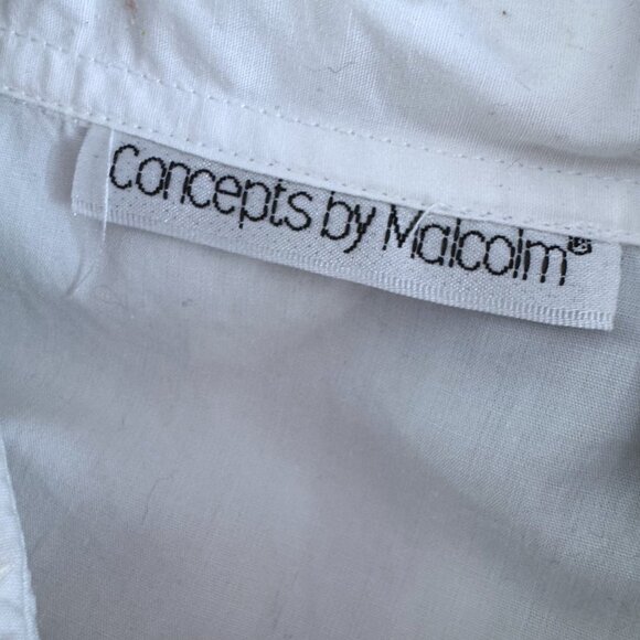 Vintage Tartan Plaid Red Green Preppy Covered Buttons White Cotton Blouse Tunic - Picture 4 of 6